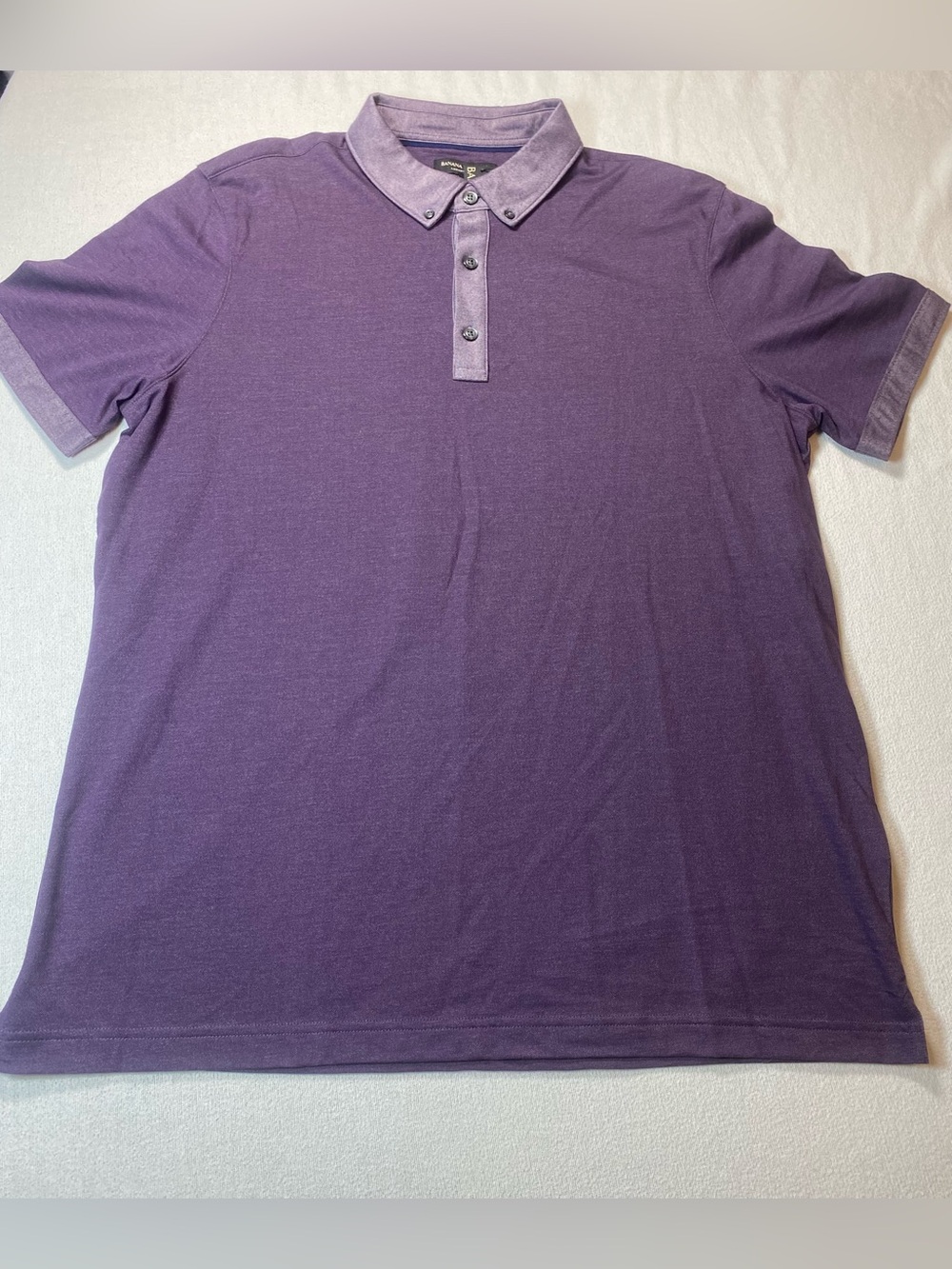 Banana Republic Men's Luxury Touch Purple Polo